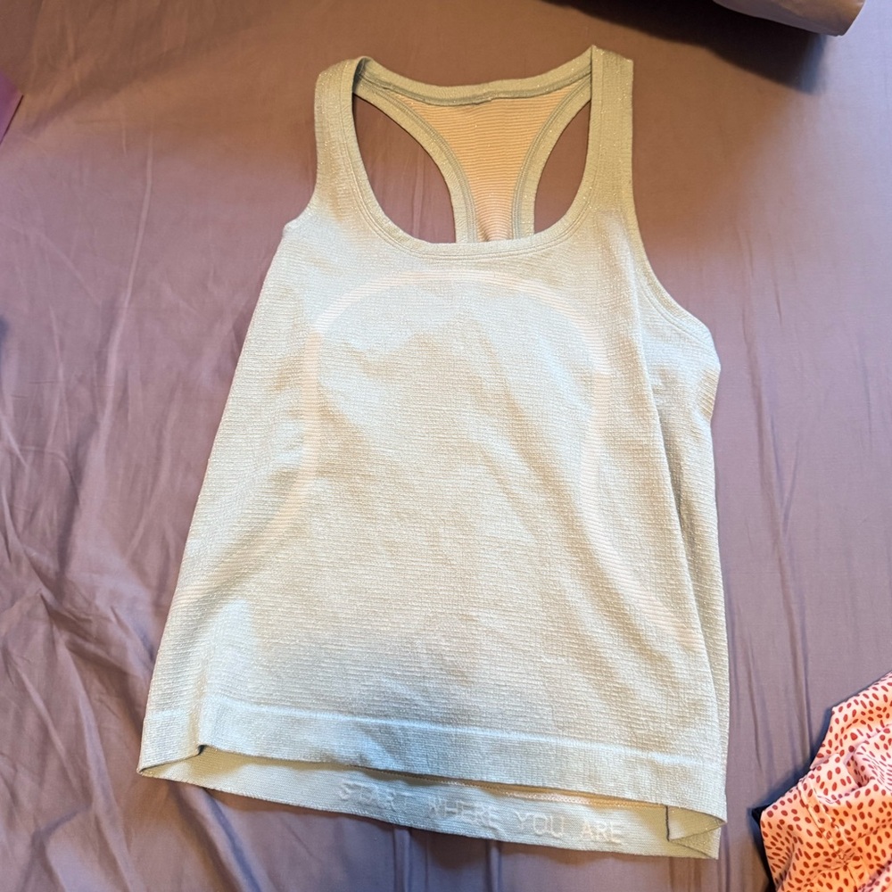 Lululemon Sparkly Blue Swiftly Tech Racerback Tank Race Length